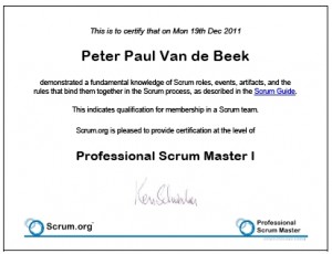 Certificate Professional Scrum Master I