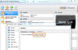 VirtualBox Enable VT-x AMD-V